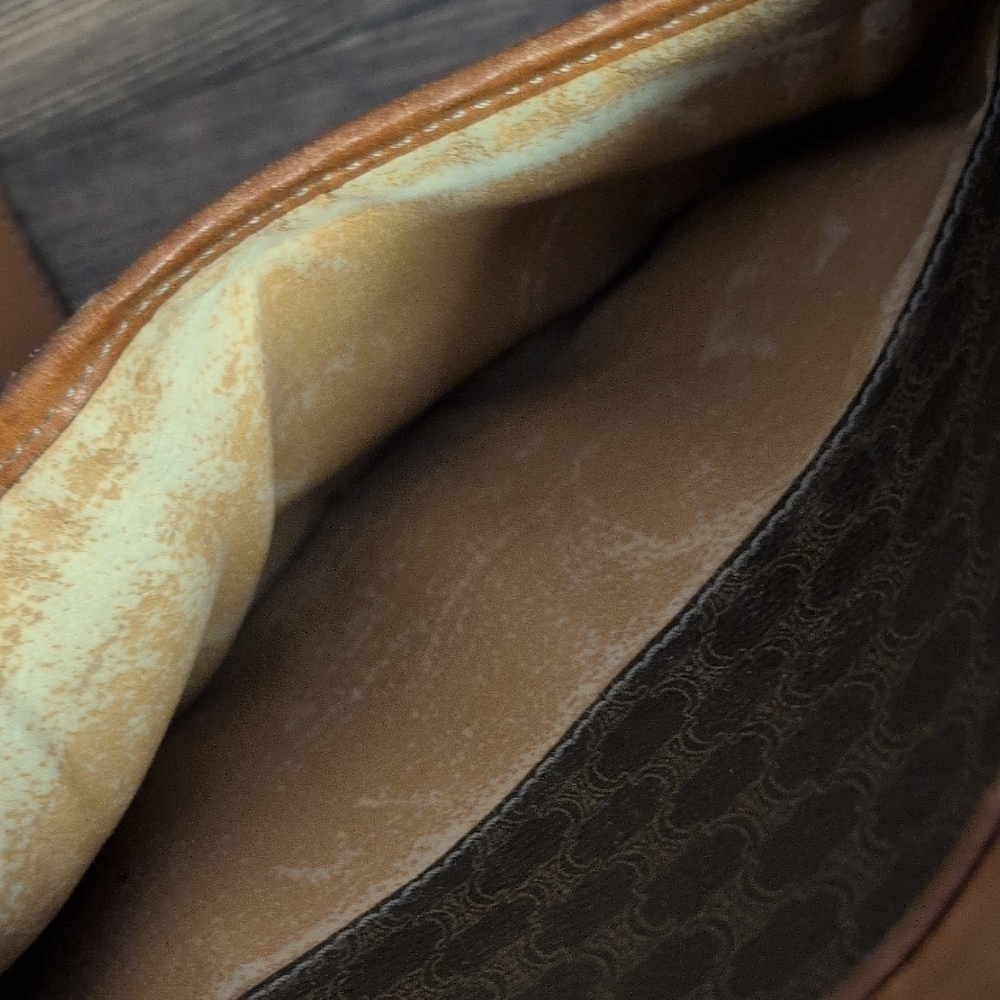 Celine Mini Shoulder Bag Macadam Triomphe Pochette PVC Leather Vintage Crossbody - Picture 10 of 15